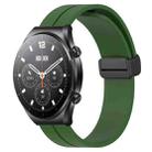 For Xiaomi MI Watch S1 22mm Solid Color Magnetic Clasp Silicone Watch Band(Army Green) - 1