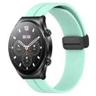 For Xiaomi MI Watch S1 22mm Solid Color Magnetic Clasp Silicone Watch Band(Teal) - 1