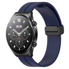 For Xiaomi MI Watch S1 22mm Solid Color Magnetic Clasp Silicone Watch Band(Midnight Blue) - 1
