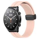 For Xiaomi MI Watch S1 Pro 22mm Solid Color Magnetic Clasp Silicone Watch Band(Pink) - 1