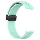 For Xiaomi MI Watch Sport 22mm Solid Color Magnetic Clasp Silicone Watch Band(Teal) - 2