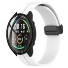 For Xiaomi MI Watch Color 22mm Solid Color Magnetic Clasp Silicone Watch Band(White) - 1