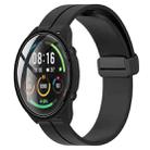 For Xiaomi MI Watch Color 22mm Solid Color Magnetic Clasp Silicone Watch Band(Black) - 1