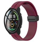 For Xiaomi MI Watch Color 22mm Solid Color Magnetic Clasp Silicone Watch Band(Wine Red) - 1