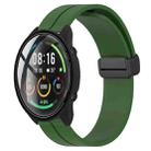For Xiaomi MI Watch Color 22mm Solid Color Magnetic Clasp Silicone Watch Band(Army Green) - 1