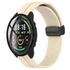 For Xiaomi MI Watch Color 22mm Solid Color Magnetic Clasp Silicone Watch Band(Beige) - 1