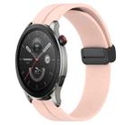 For Amazfit GTR 4 22mm Solid Color Magnetic Clasp Silicone Watch Band(Pink) - 1