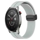 For Amazfit GTR 4 22mm Solid Color Magnetic Clasp Silicone Watch Band(Grey) - 1