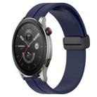 For Amazfit GTR 4 22mm Solid Color Magnetic Clasp Silicone Watch Band(Midnight Blue) - 1