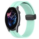 For Amazfit GTR 3 22mm Solid Color Magnetic Clasp Silicone Watch Band(Teal) - 1