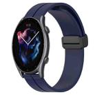 For Amazfit GTR 3 22mm Solid Color Magnetic Clasp Silicone Watch Band(Midnight Blue) - 1