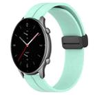 For Amazfit GTR 2e 22mm Solid Color Magnetic Clasp Silicone Watch Band(Teal) - 1