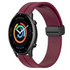 For Amazfit GTR 2 22mm Solid Color Magnetic Clasp Silicone Watch Band(Wine Red) - 1