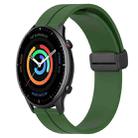 For Amazfit GTR 2 22mm Solid Color Magnetic Clasp Silicone Watch Band(Army Green) - 1