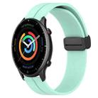 For Amazfit GTR 2 22mm Solid Color Magnetic Clasp Silicone Watch Band(Teal) - 1