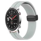 For Amazfit GTR 47mm 22mm Solid Color Magnetic Clasp Silicone Watch Band(Grey) - 1