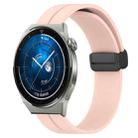 For Huawei Watch GT3 Pro 46mm 22mm Solid Color Magnetic Clasp Silicone Watch Band(Pink) - 1