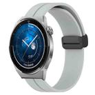 For Huawei Watch GT3 Pro 46mm 22mm Solid Color Magnetic Clasp Silicone Watch Band(Grey) - 1