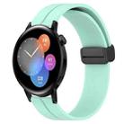 For Huawei Watch GT3 46mm 22mm Solid Color Magnetic Clasp Silicone Watch Band(Teal) - 1