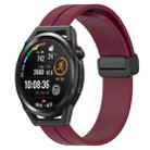 For Huawei Watch GT Runner 22mm Solid Color Magnetic Clasp Silicone Watch Band(Wine Red) - 1