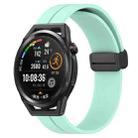 For Huawei Watch GT Runner 22mm Solid Color Magnetic Clasp Silicone Watch Band(Teal) - 1