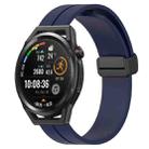 For Huawei Watch GT Runner 22mm Solid Color Magnetic Clasp Silicone Watch Band(Midnight Blue) - 1