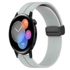 For Huawei Watch 3 22mm Solid Color Magnetic Clasp Silicone Watch Band(Grey) - 1