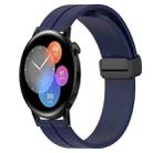 For Huawei Watch 3 22mm Solid Color Magnetic Clasp Silicone Watch Band(Midnight Blue) - 1