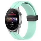 For Huawei Watch 3 Pro 22mm Solid Color Magnetic Clasp Silicone Watch Band(Teal) - 1