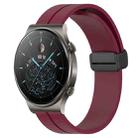 For Huawei GT2 Pro 22mm Solid Color Magnetic Clasp Silicone Watch Band(Wine Red) - 1