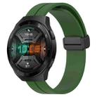 For Huawei Watch GT 2E 22mm Solid Color Magnetic Clasp Silicone Watch Band(Army Green) - 1