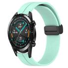 For Huawei GT2 46mm 22mm Solid Color Magnetic Clasp Silicone Watch Band(Teal) - 1