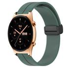 For Honor Watch GS 3 22mm Solid Color Magnetic Clasp Silicone Watch Band(Olive Green) - 1