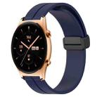 For Honor Watch GS 3 22mm Solid Color Magnetic Clasp Silicone Watch Band(Midnight Blue) - 1