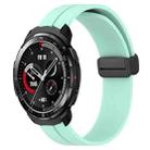 For Honor Watch GS Pro 22mm Solid Color Magnetic Clasp Silicone Watch Band(Teal) - 1