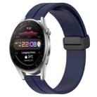 For Huawei Watch 3 Pro New 22mm Solid Color Magnetic Clasp Silicone Watch Band(Midnight Blue) - 1