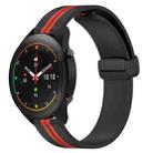 For Xiaomi MI Watch S1 Pro 22mm Folding Magnetic Clasp Silicone Watch Band(Black+Red) - 1