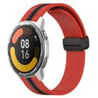 For Xiaomi MI Watch Color 2 22mm Folding Magnetic Clasp Silicone Watch Band(Red+Black) - 1