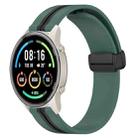 For Xiaomi MI Watch Sport 22mm Folding Magnetic Clasp Silicone Watch Band(Olive Green + Black) - 1