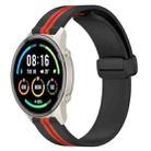 For Xiaomi MI Watch Sport 22mm Folding Magnetic Clasp Silicone Watch Band(Black+Red) - 1