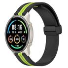 For Xiaomi MI Watch Sport 22mm Folding Magnetic Clasp Silicone Watch Band(Black+Lime Green) - 1