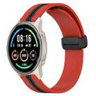 For Xiaomi MI Watch Sport 22mm Folding Magnetic Clasp Silicone Watch Band(Red+Black) - 1