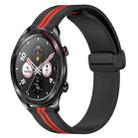 For Honor Watch Dream 22mm Folding Magnetic Clasp Silicone Watch Band(Black+Red) - 1