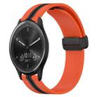 For Garmin Vivomove Sport 20mm Folding Magnetic Clasp Silicone Watch Band(Orange+Black) - 1