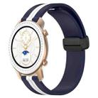 For Amazfit GTR 42mm 20mm Folding Magnetic Clasp Silicone Watch Band(Midnight Blue + White) - 1