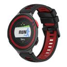 For Garmin Forerunner 220 Two-Color Silicone Watch Band(Black+Red) - 1