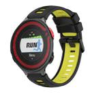 For Garmin Forerunner 220 Two-Color Silicone Watch Band(Black+Yellow) - 1