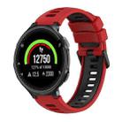 For Garmin Forerunner 235 Two-Color Silicone Watch Band(Red+Black) - 1
