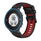 For Garmin Forerunner 620 Two-Color Silicone Watch Band(Black+Red) - 1