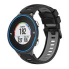 For Garmin Forerunner 620 Two-Color Silicone Watch Band(Black+Grey) - 1